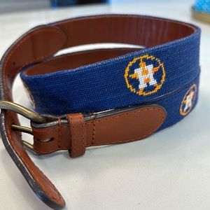 Smathers & Branson Astros needlepoint belt